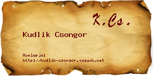 Kudlik Csongor névjegykártya